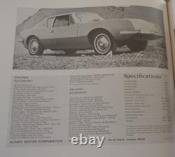 SIGNED! 1st Printing Numbered 1st Edition, Studebaker AVANTI by Thomas Bonsall