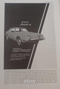 SIGNED! 1st Printing Numbered 1st Edition, Studebaker AVANTI by Thomas Bonsall
