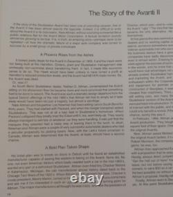 SIGNED! 1st Printing Numbered 1st Edition, Studebaker AVANTI by Thomas Bonsall