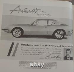 SIGNED! 1st Printing Numbered 1st Edition, Studebaker AVANTI by Thomas Bonsall
