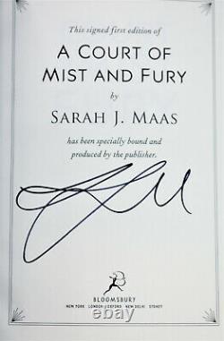 SIGNED A Court of Mist and Fury Sarah J Maas AUTOGRAPHED BOOK (Silver Flames)