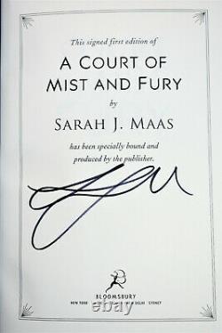 SIGNED A Court of Mist and Fury Sarah J Maas AUTOGRAPHED BOOK (Silver Flames)