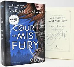 SIGNED A Court of Mist and Fury Sarah J Maas AUTOGRAPHED BOOK (Silver Flames)