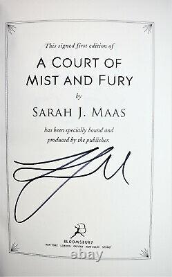 SIGNED A Court of Mist and Fury Sarah J Maas AUTOGRAPHED BOOK (Silver Flames)