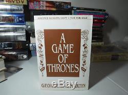 SIGNED ARC/PROOF 1st/1st A Game of Thrones 1 by George R. R. Martin