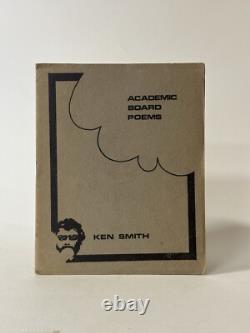SIGNED Academic Board Poems, Ken Smith. 1968 1st Edition. Radical Essex Protests