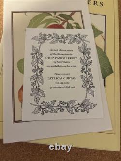 SIGNED Alice Waters Chez Panisse Fruit 1st Ed Cookbook with Limited Edition Prints