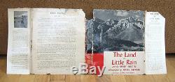 SIGNED Ansel Adams The Land Of Little Rain Original 1950 HC DJ Mary Austin