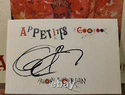 SIGNED Anthony Bourdain 2016 Appetites Cookbook Hardcover 1ST Autographed Plate