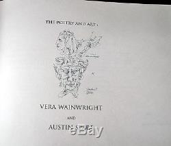 SIGNED Austin Osman Spare & Vera Wainwright 3 Vols. Drawings/Poems & Masks RARE