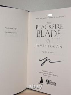 SIGNED Blackfire Blade James Logan 1st/1st Edition Sprayed Edges Hardcover New