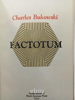 SIGNED Charles Bukowski Factotum First Edition