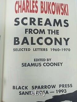 SIGNED Charles Bukowski Screams From The Balcony First Edition