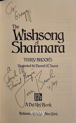 SIGNED & DATED-The Wishsong of Shannara-Terry Brooks-1st Edition/15th Printing
