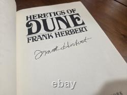 SIGNED DUNE Frank Herbert / Heretics of Dune Signed 1st Edition 1984