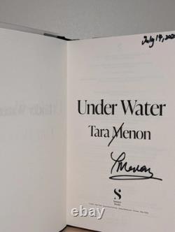 SIGNED Dated Under Water Tara Menon 1st/1st Edition Hardcover Collectible Book