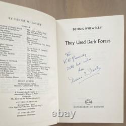 SIGNED Dennis Wheatley They Used Dark Forces (1964-1st) Occult Novel, Fiction
