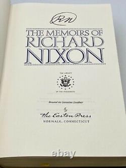 SIGNED Easton Press Biography MEMOIRS OF RICHARD NIXON Watergate LIMITED Edition