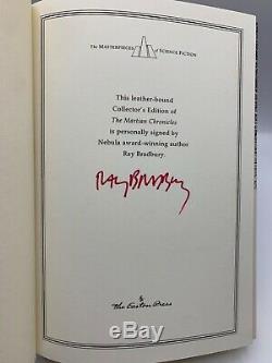 SIGNED Easton Press MARTIAN CHRONICLES Ray Bradbury Collectors Deluxe Edition CA