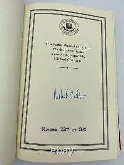 SIGNED Easton Press THE ANDROMEDA STRAIN Michael Crichton LIMITED Edition #327