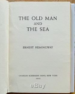 SIGNED Ernest Hemingway The Old Man and the Sea 1952 Hardcover Fishing 1st