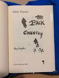 SIGNED GARY SNYDER The Back Country 1968 1st Edition HC/DJ free S/H