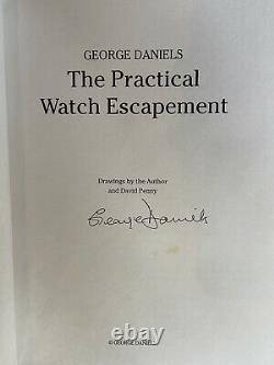 SIGNED George Daniels Practical Watch Escapement 1st Edition. RARE. Watchmaking