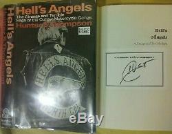 SIGNED Hunter S. Thompson 1966 HELL'S ANGELS Hardcover Book DJ Motorcycle Vegas