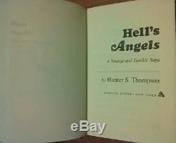 SIGNED Hunter S. Thompson 1966 HELL'S ANGELS Hardcover Book DJ Motorcycle Vegas