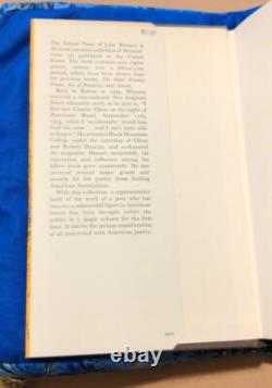 SIGNED JOHN WIENERS Selected Poems 1972 1st Edition HC/DJ free S/H