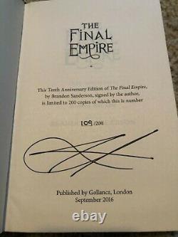 SIGNED, LIMITED Mistborn Trilogy Brandon Sanderson, 10th Anniversary UK Ed #109