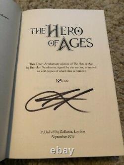 SIGNED, LIMITED Mistborn Trilogy Brandon Sanderson, 10th Anniversary UK Ed #109