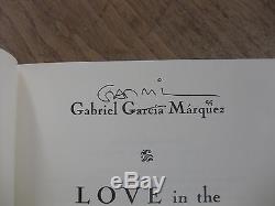 SIGNED LOVE IN THE TIME OF CHOLERA by Gabriel Garcia Marquez 1st HCDJ 1988