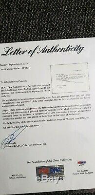 SIGNED Letter by J R R Tolkien COA from PSA