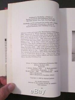 SIGNED MICHAEL JACKSON Moonwalk Book Stated 1st Edition HCDJ 1988 Autobiography