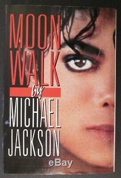 SIGNED MICHAEL JACKSON Moonwalk Book Stated 1st Edition HCDJ 1988 Autobiography