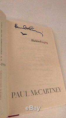 SIGNED Paul McCartney Blackbird Book Singing Poems Lyrics 1965 1999 The Beatles