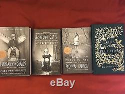 SIGNED RANSOM RIGGS Miss Peregrine's Home for Peculiar Children 4 BOOKS + XTRAS