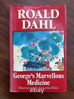 SIGNED Roald Dahl GEORGE's MARVELLOUS MEDICINE 1st Edition 1981 HBDJ Book 1/1