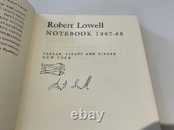 SIGNED Robert Lowell, Notebook, 1967-68, 1st Edition, Poetry