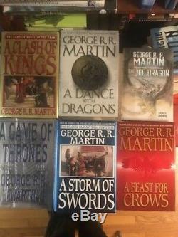 SIGNED SET OF SIX GAME OF THRONES FIRST EDITION GEORGE R. R. MARTIN all 1sts