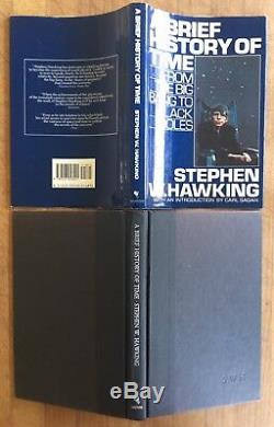 SIGNED Stephen Hawking A Brief History of Time Hardcover 1988 Carl Sagan