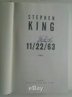 SIGNED! Stephen King 11/22/63- 1st ed/1st print HC w DJ FINE/FINE