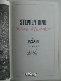 SIGNED Stephen King -ROSE MADDER- First print -HCwDJ -FINE/FINE -Gift Quality