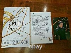 SIGNED The Cruel Prince UK 1ST/1ST author letter and Cardan print (Fairyloot)