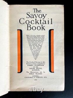 SIGNED The Savoy Cocktail Book 1ST EDITION 1st Printing CRADDOCK 1930