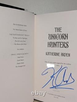 SIGNED The Unicorn Hunters by Katherine Arden 1st Ed Sprayed Edges Hardback Book