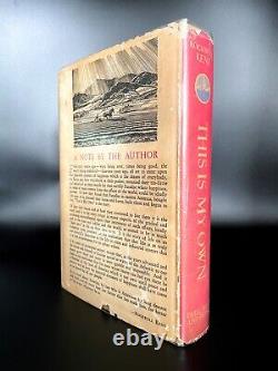 SIGNED This is My Own FIRST EDITION (thus) Rockwell KENT 1940