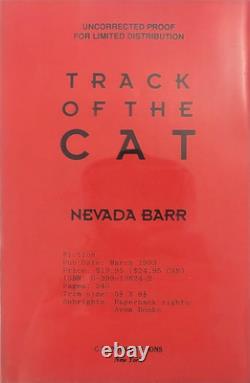 SIGNED Track of the Cat Nevada Barr 1st Edition Uncorrected Proof 1993 Slipcase
