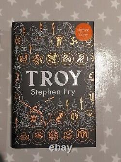 SIGNED Troy + SIGNED 1st EDITION Mythos II Heroes by Stephen Fry Hardbacks NEW